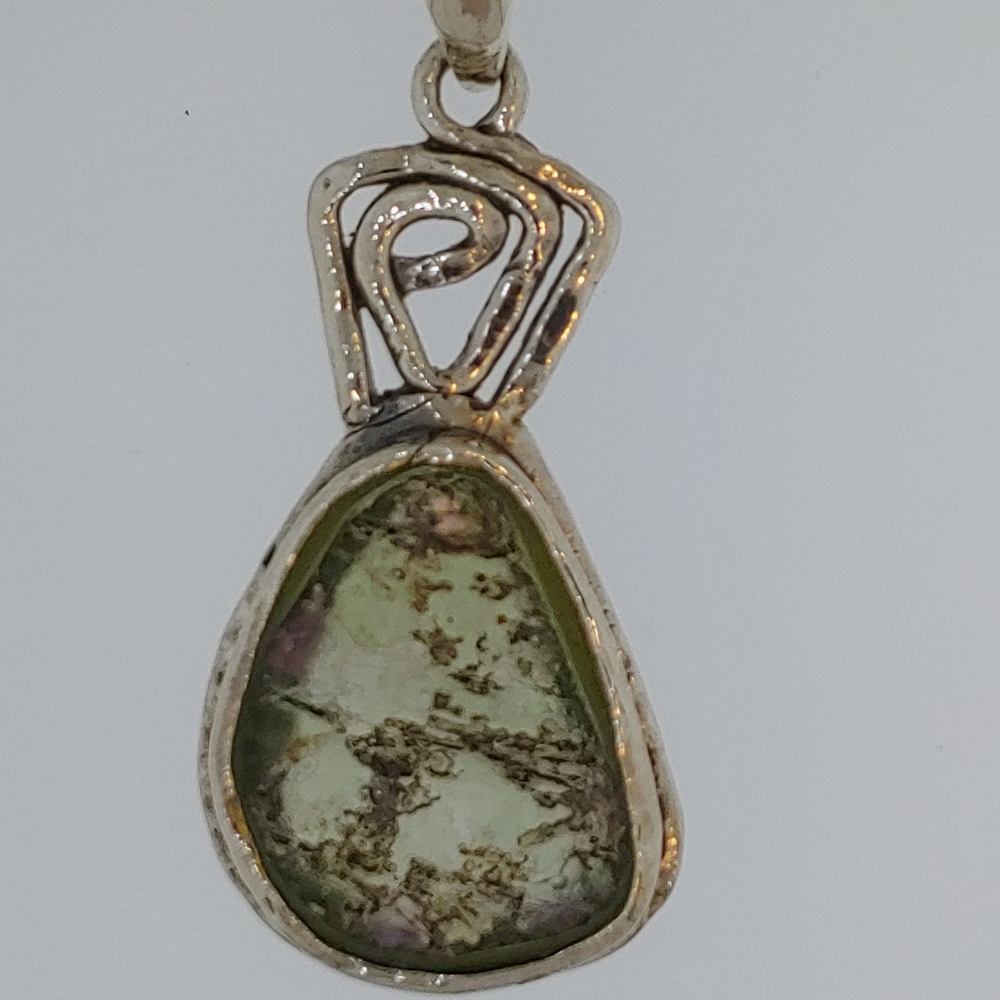 Sterling Silver Roman Glass One of a Kind